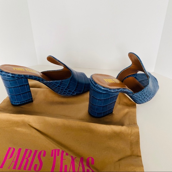 Paris Texas embossed ultra high mules $480 - Picture 3 of 7